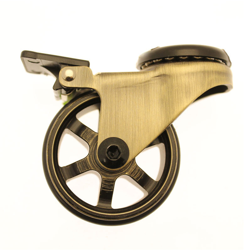Roulette design diamètre 90 mm avec frein - Roulette pour meuble 