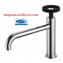 Mitigeur industriel de lavabo chrome aérateur invisible serrage rapide